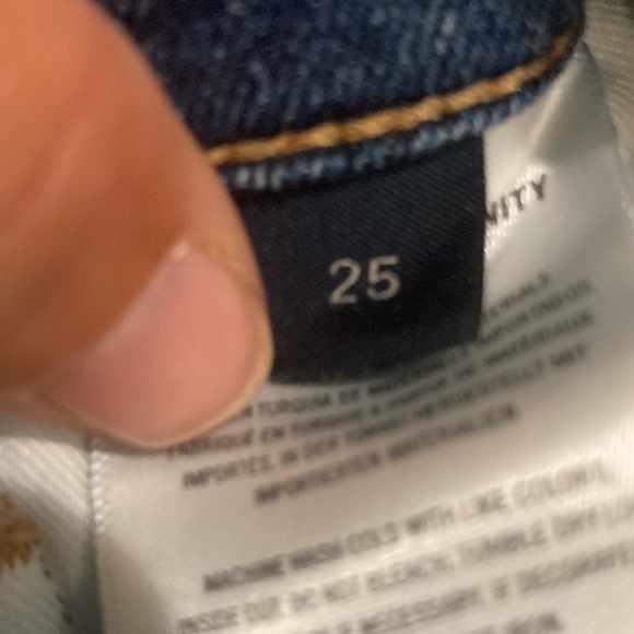 Citizens of Humanity Olivia blue jeans size 25 skinny raw hem - Picture 4 of 5